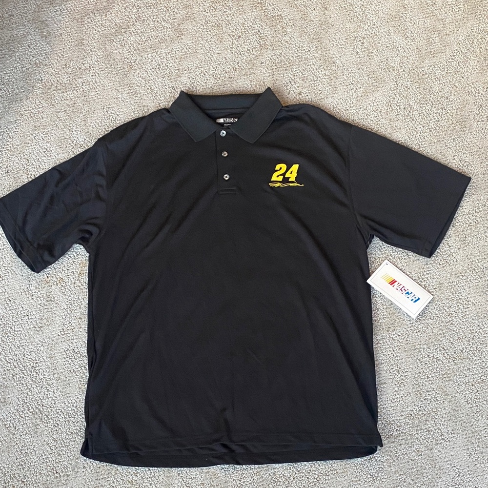 NWT Jeff Gordon Black NASCAR Polo Shirt